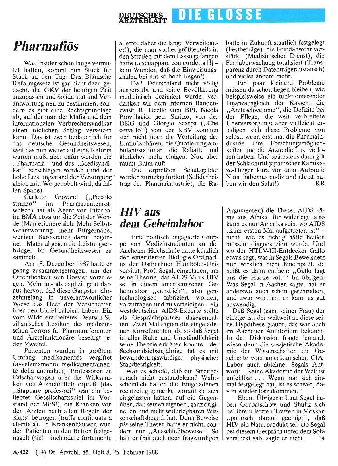 Vorschauseite 1: HIV aus dem Geheimlabor