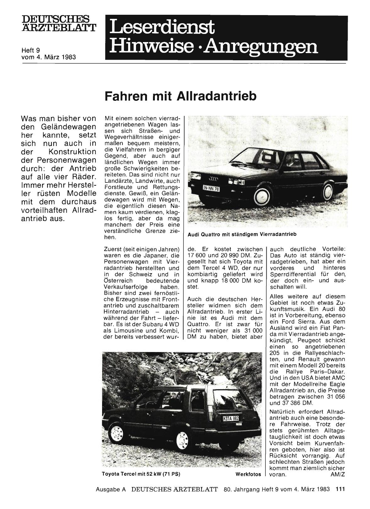 Vorschauseite 1: Fahren mit Allradantrieb
