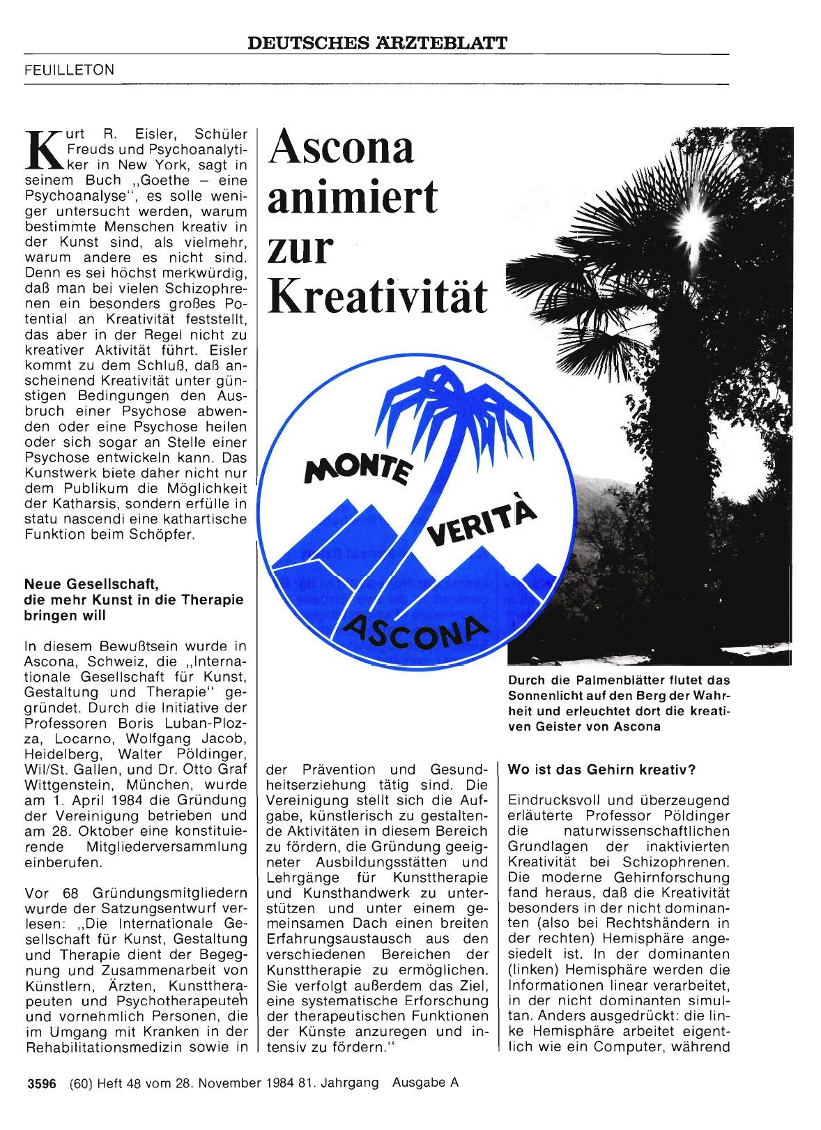 Vorschauseite 1: Ascona animiert zur Kreativität