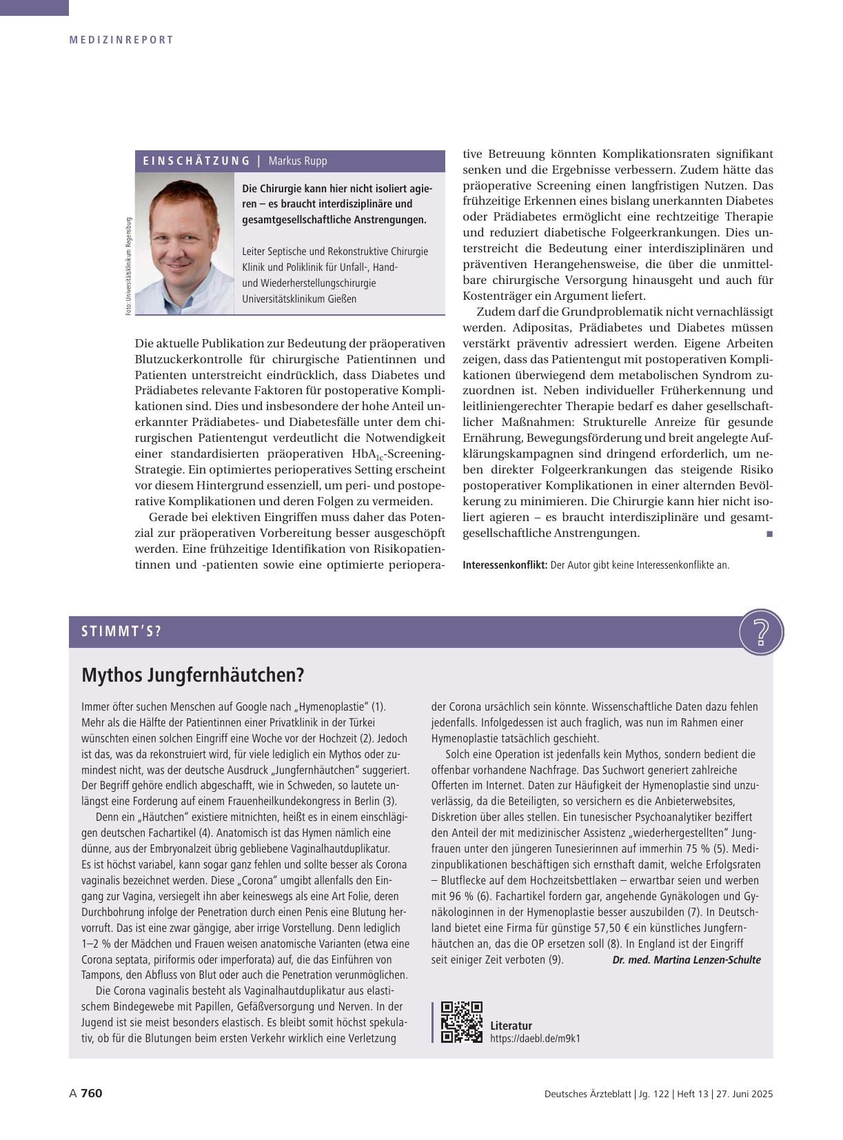 Vorschauseite 1: Mythos Jungfernhäutchen?
