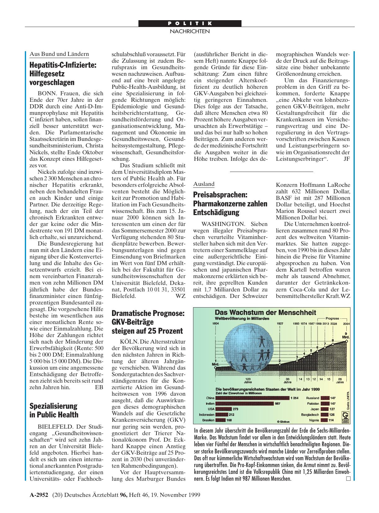 Vorschauseite 1: Das Wachstum der Menschheit