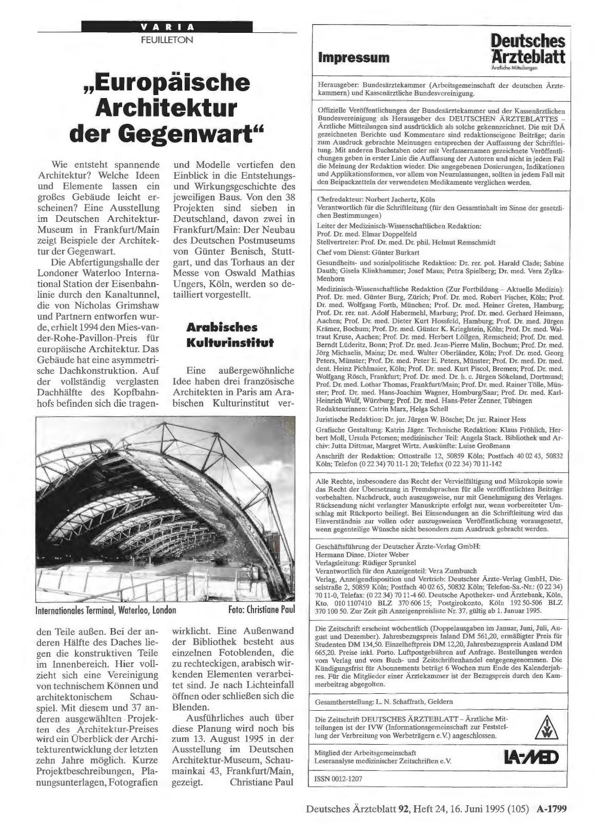 Vorschauseite 1: „Europäische Architektur der Gegenwart“