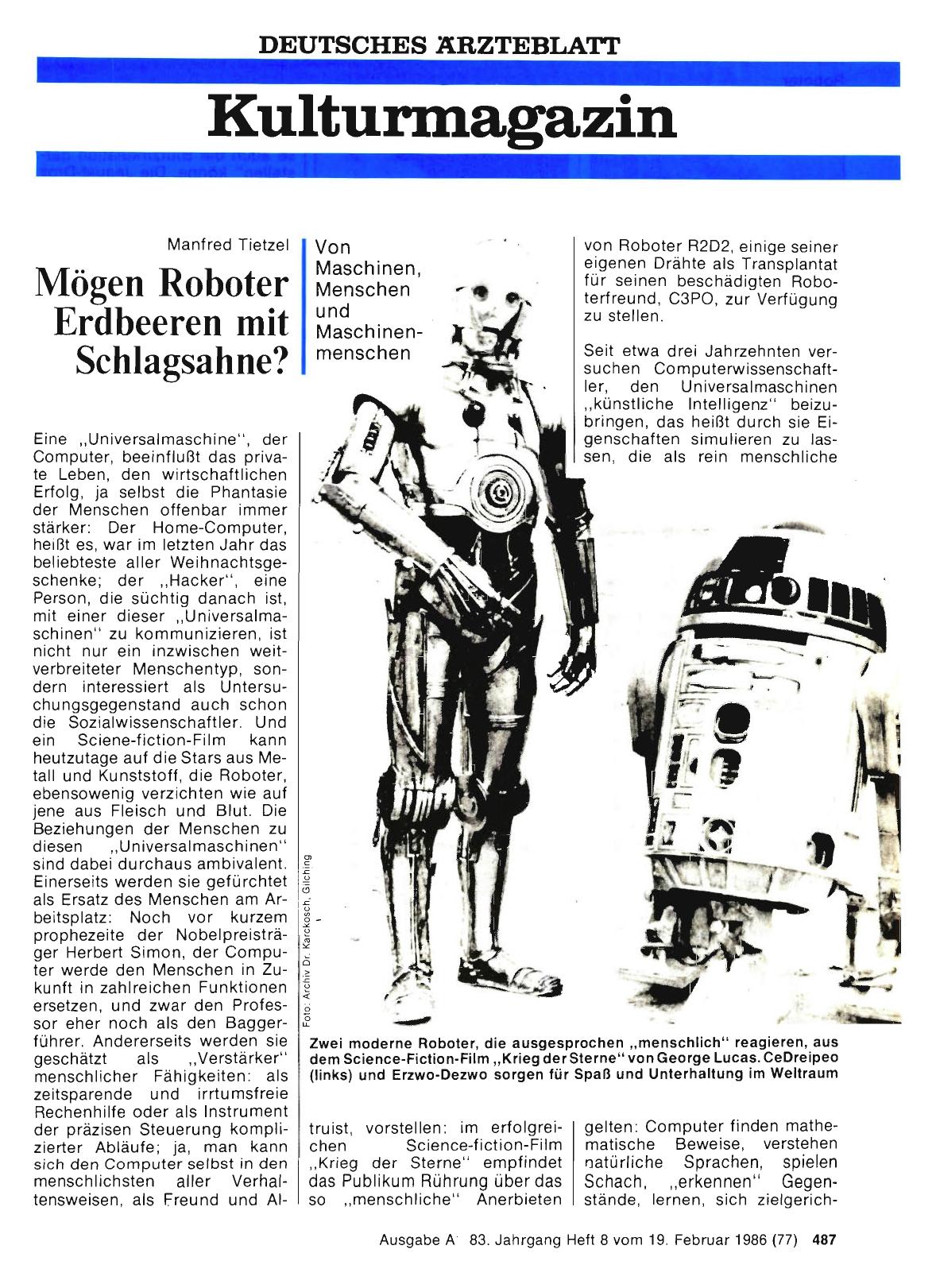 Vorschauseite 1: Mögen Roboter Erdbeeren mit Schlagsahne?