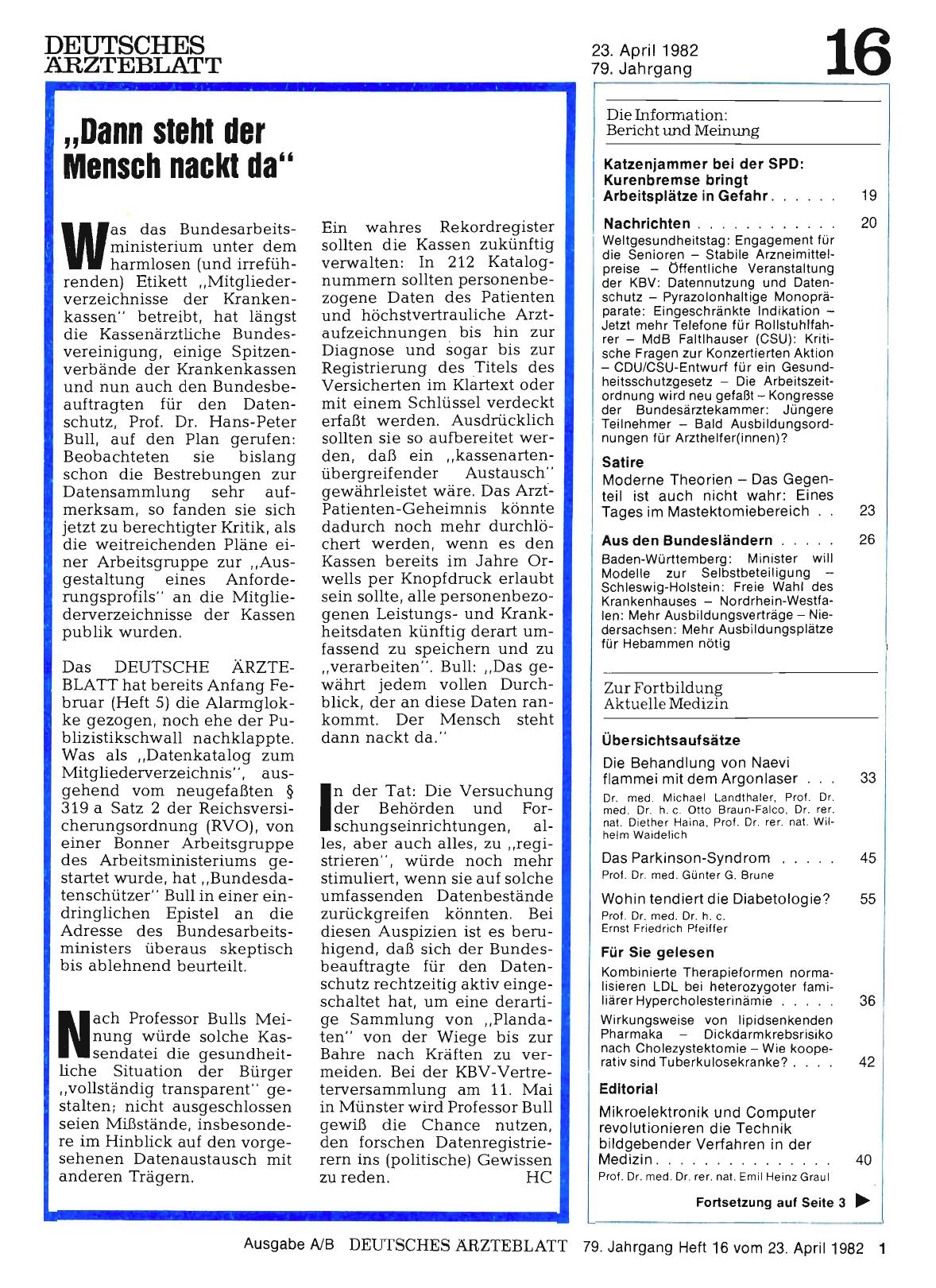 Vorschauseite 1: „Dann steht der Mensch nackt da“