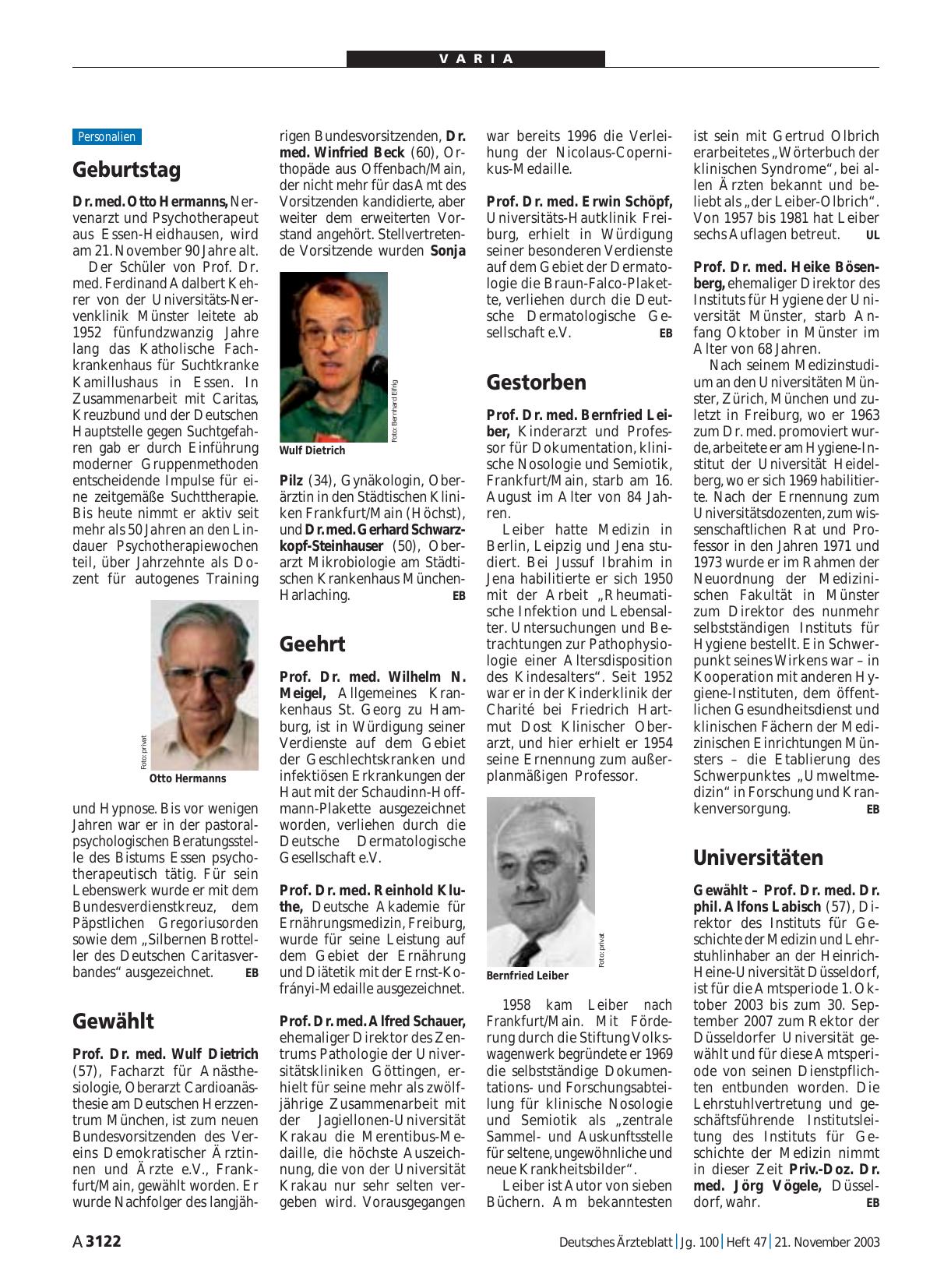 Vorschauseite 1: Universitäten