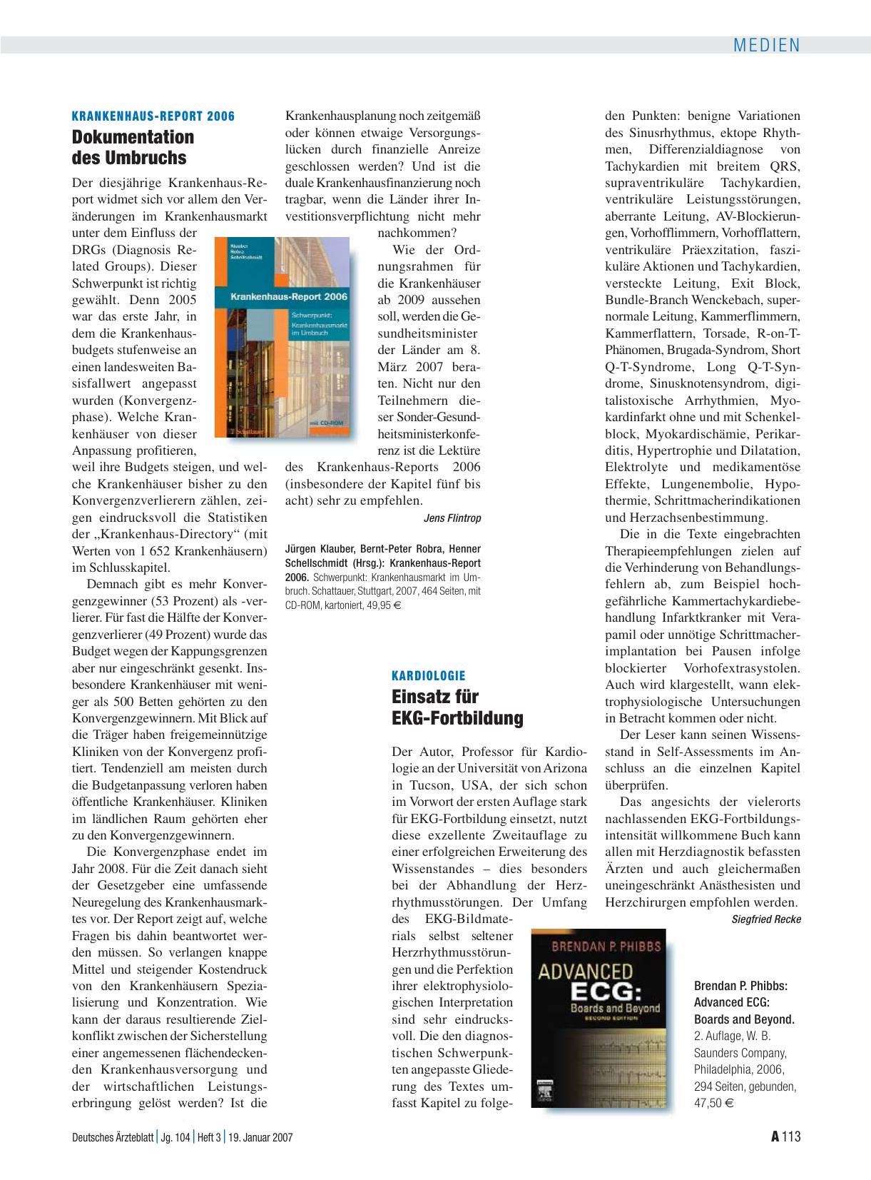 Vorschauseite 1: Krankenhaus-Report 2006. Schwerpunkt: Krankenhausmarkt im Umbruch