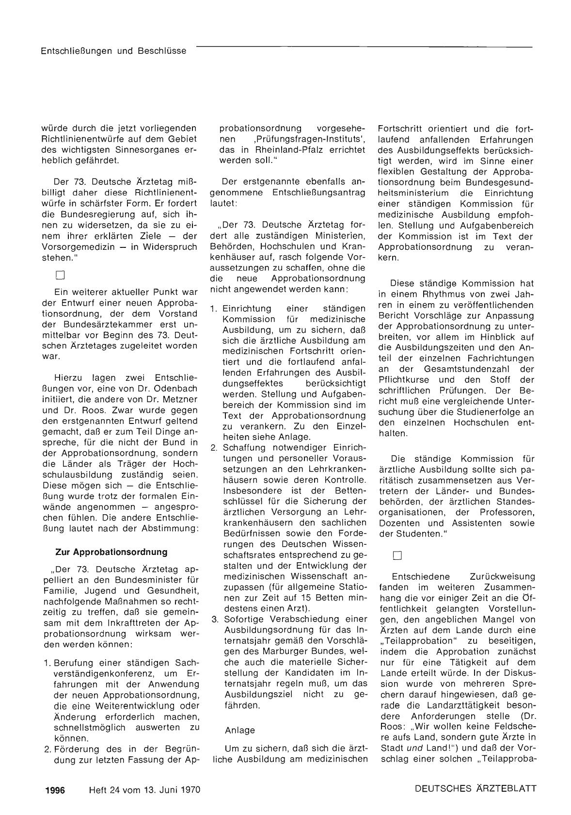 Vorschauseite 1: Zur Approbationsordnung