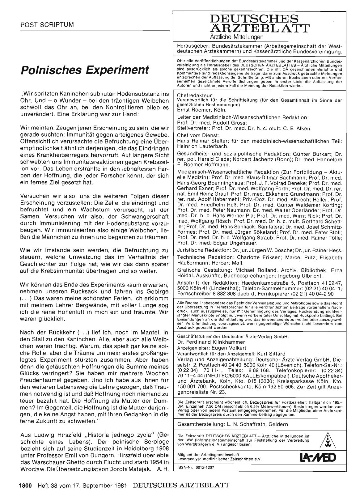 Vorschauseite 1: Polnisches Experiment