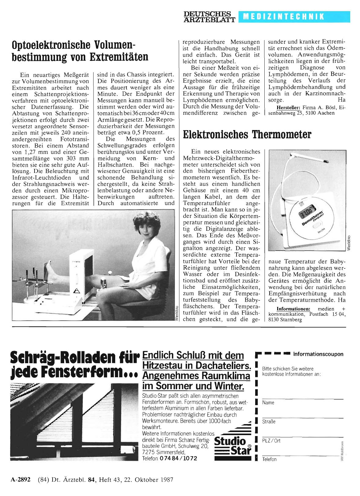 Vorschauseite 1: Optoelektronische Volumenbestimmung von Extremitäten