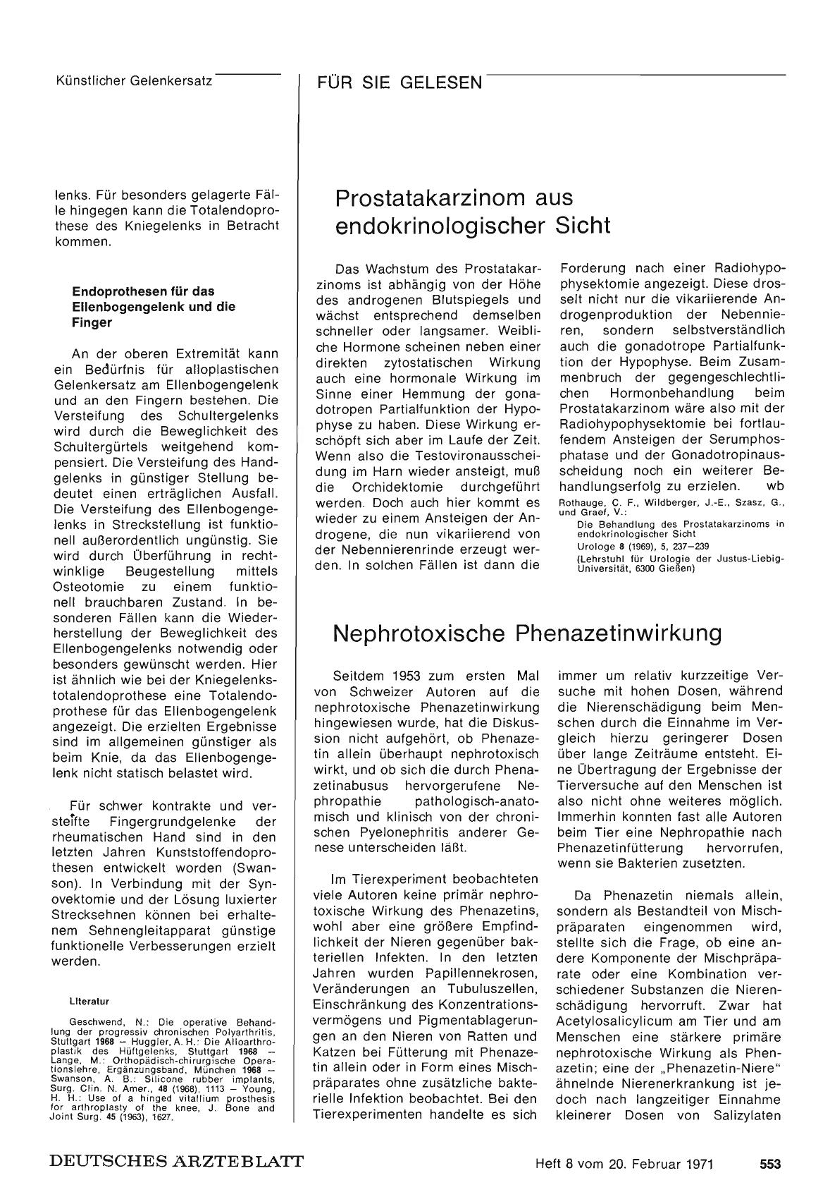 Vorschauseite 1: Nephrotoxische Phenazetinwirkung