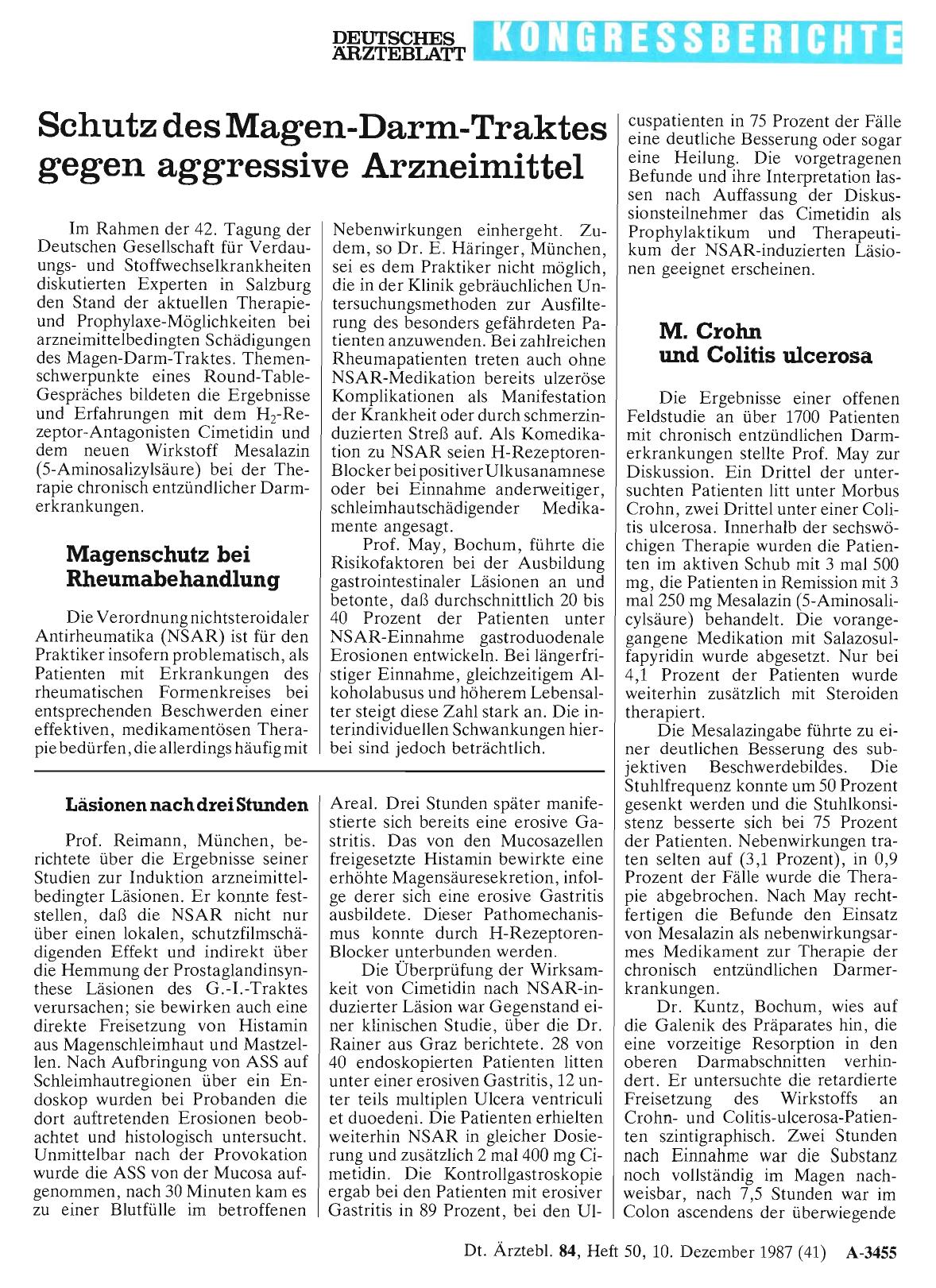 Vorschauseite 1: Schutz des Magen-Darm-Traktes gegen aggressive Arzneimittel