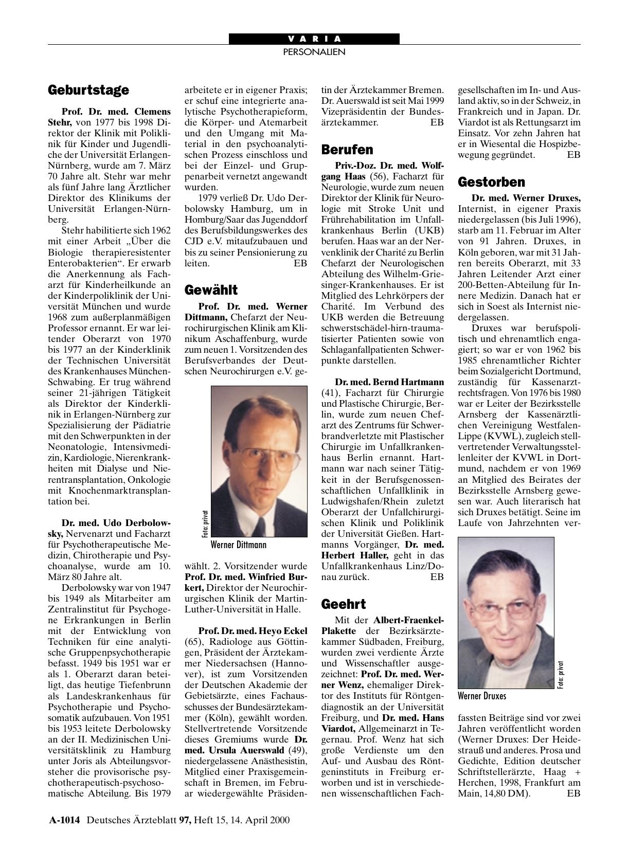 Vorschauseite 1: Geehrt