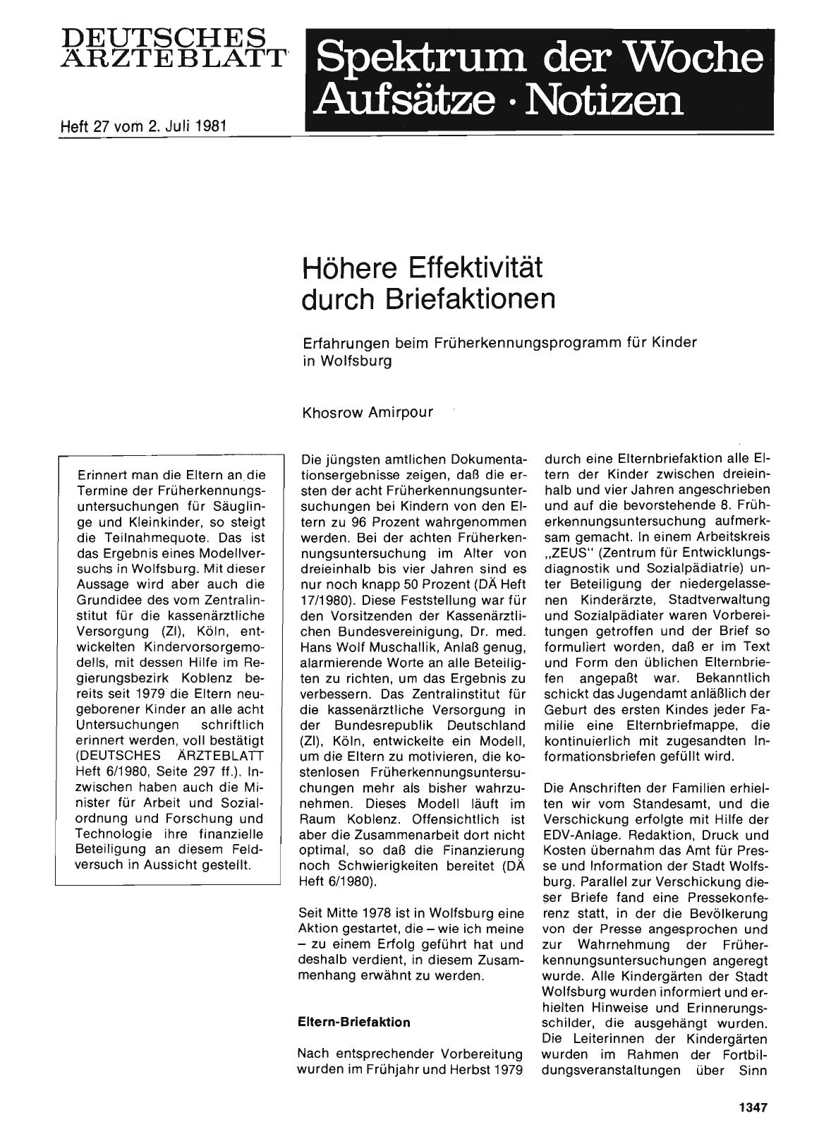 Vorschauseite 1: Höhere Effektivität durch Briefaktionen