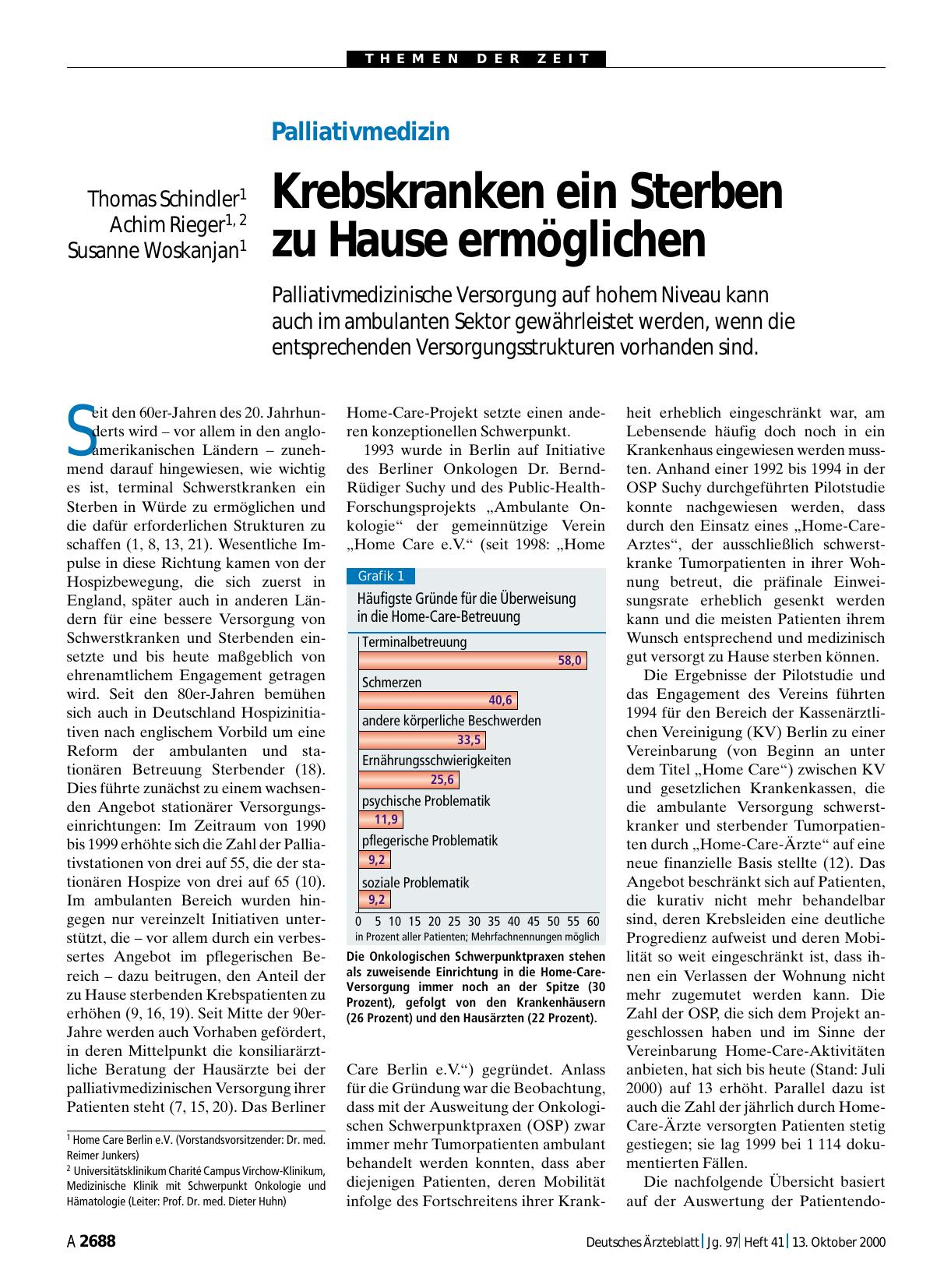 Vorschauseite 1: Palliativmedizin: Krebskranken ein Sterben zu Hause ermöglichen