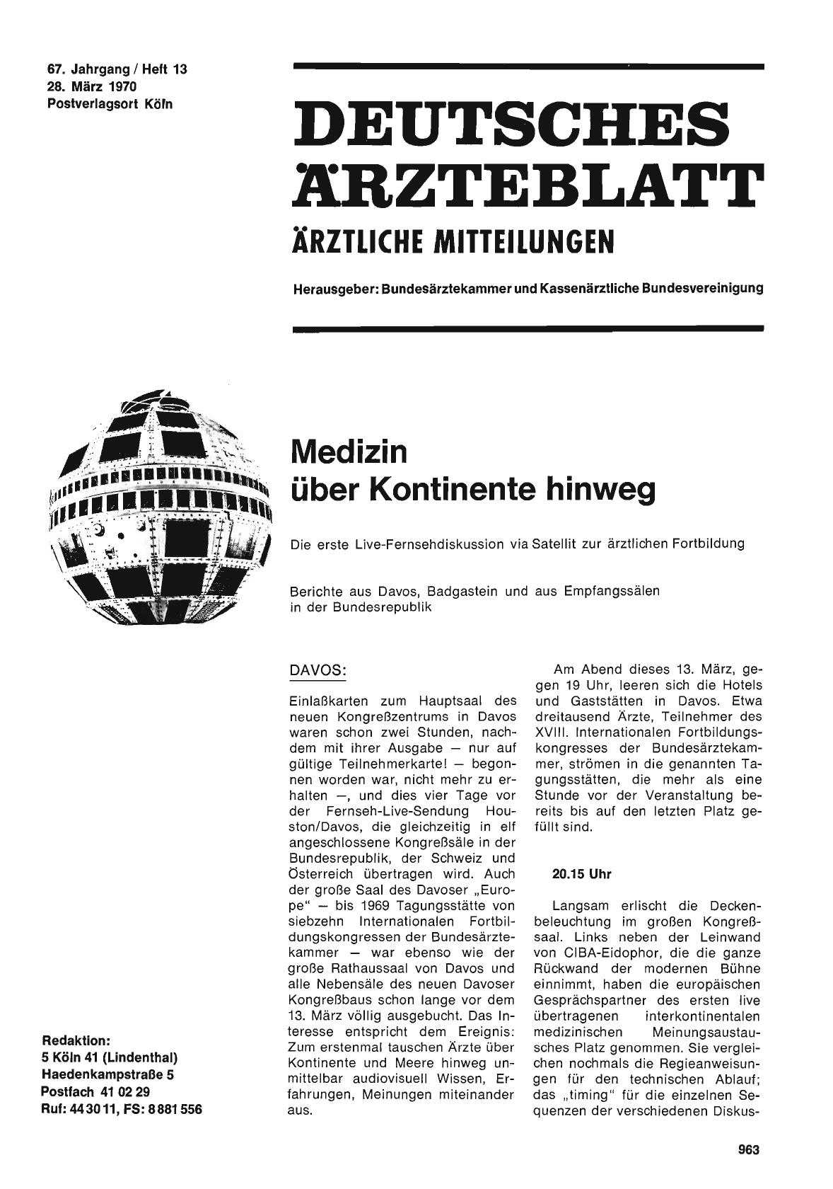 Vorschauseite 1: Medizin über Kontinente hinweg