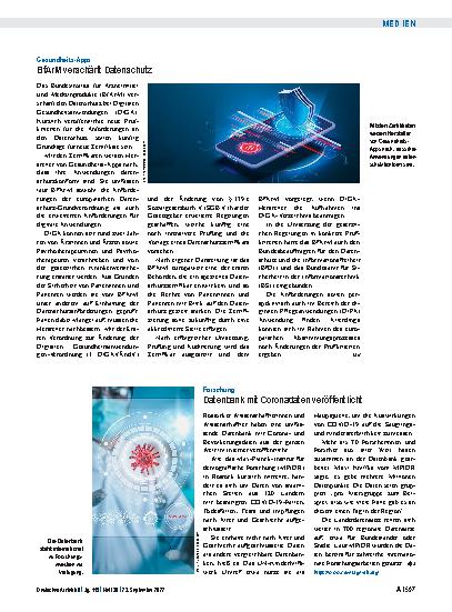 Vorschauseite 1: Gesundheits-Apps: BfArM verschärft Datenschutz