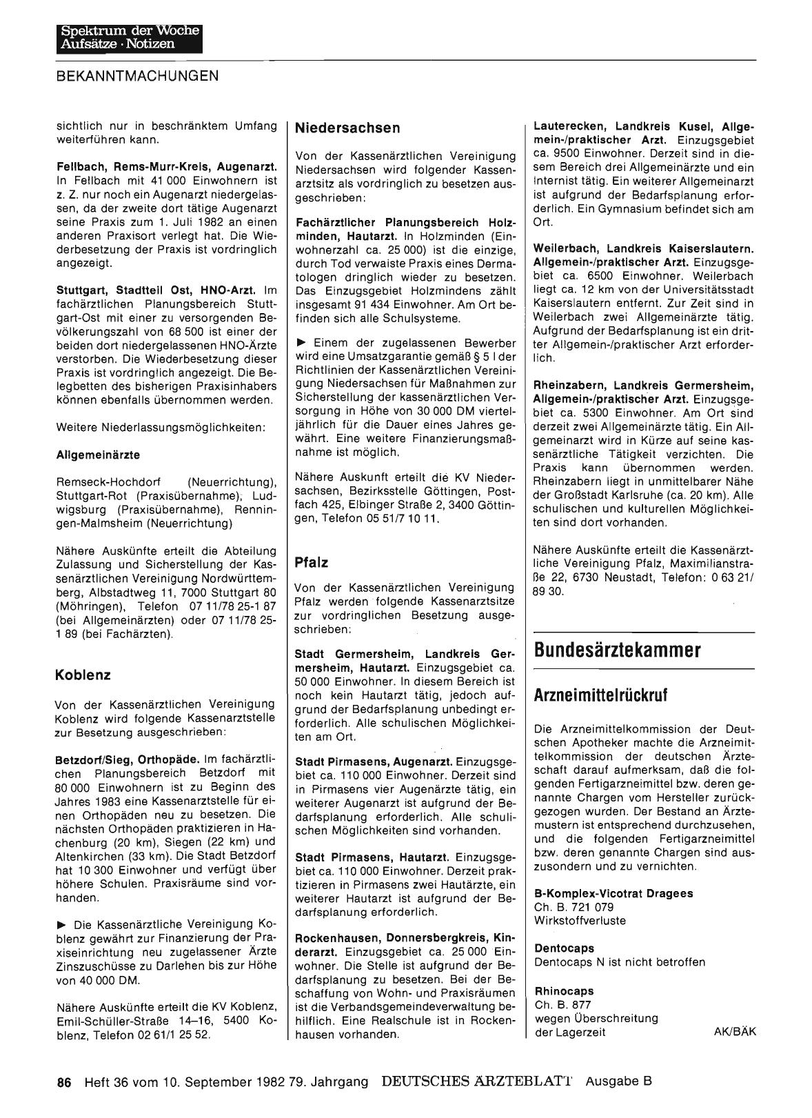 Vorschauseite 1: Bundesärztekammer: Arzneimittelrückruf