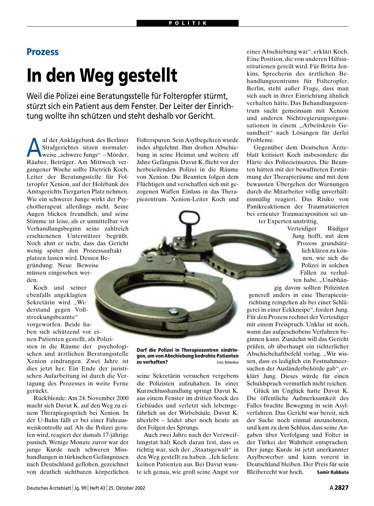 Vorschauseite 1: Prozess: In den Weg gestellt