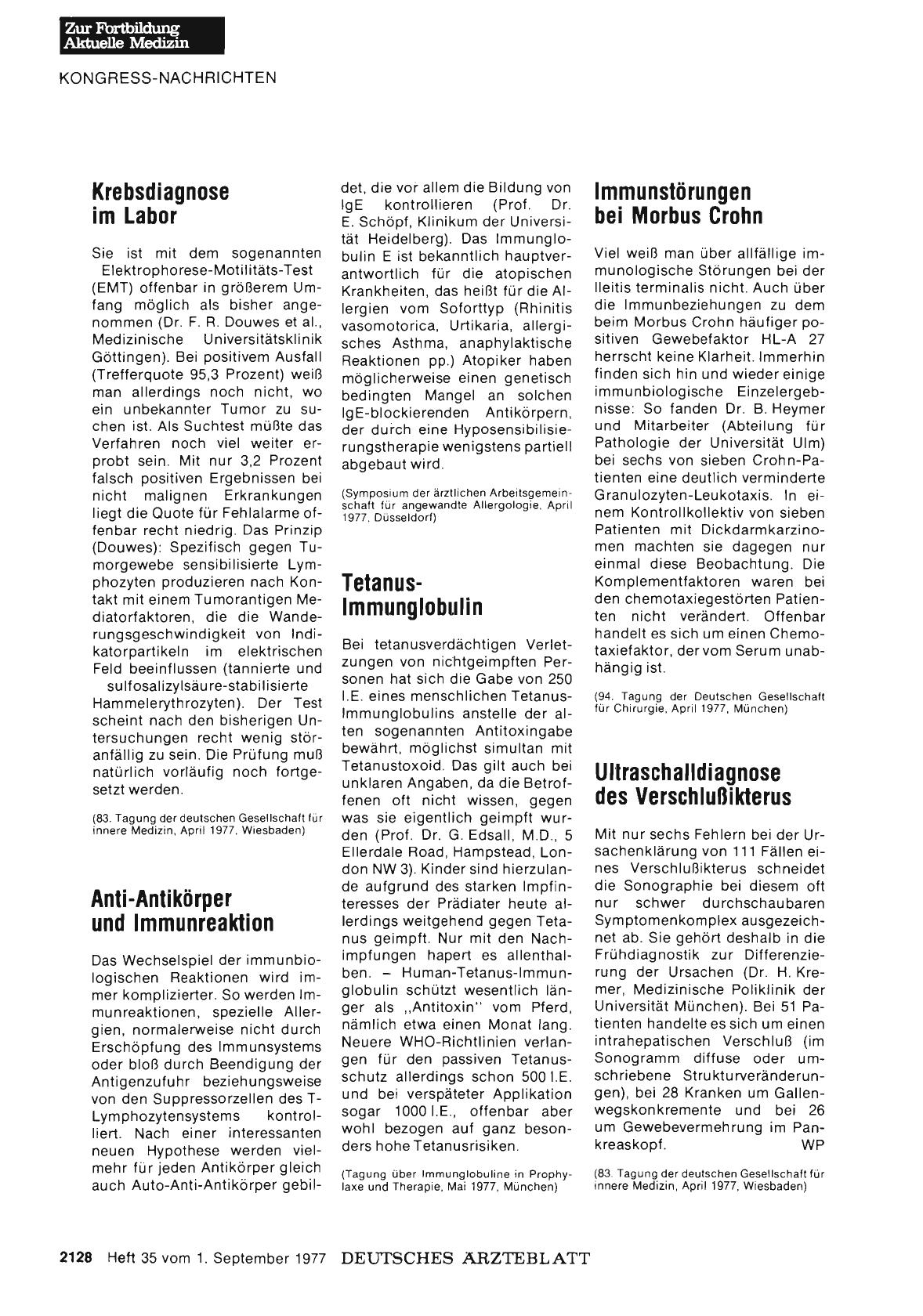 Vorschauseite 1: Tetanus-Immunglobulin
