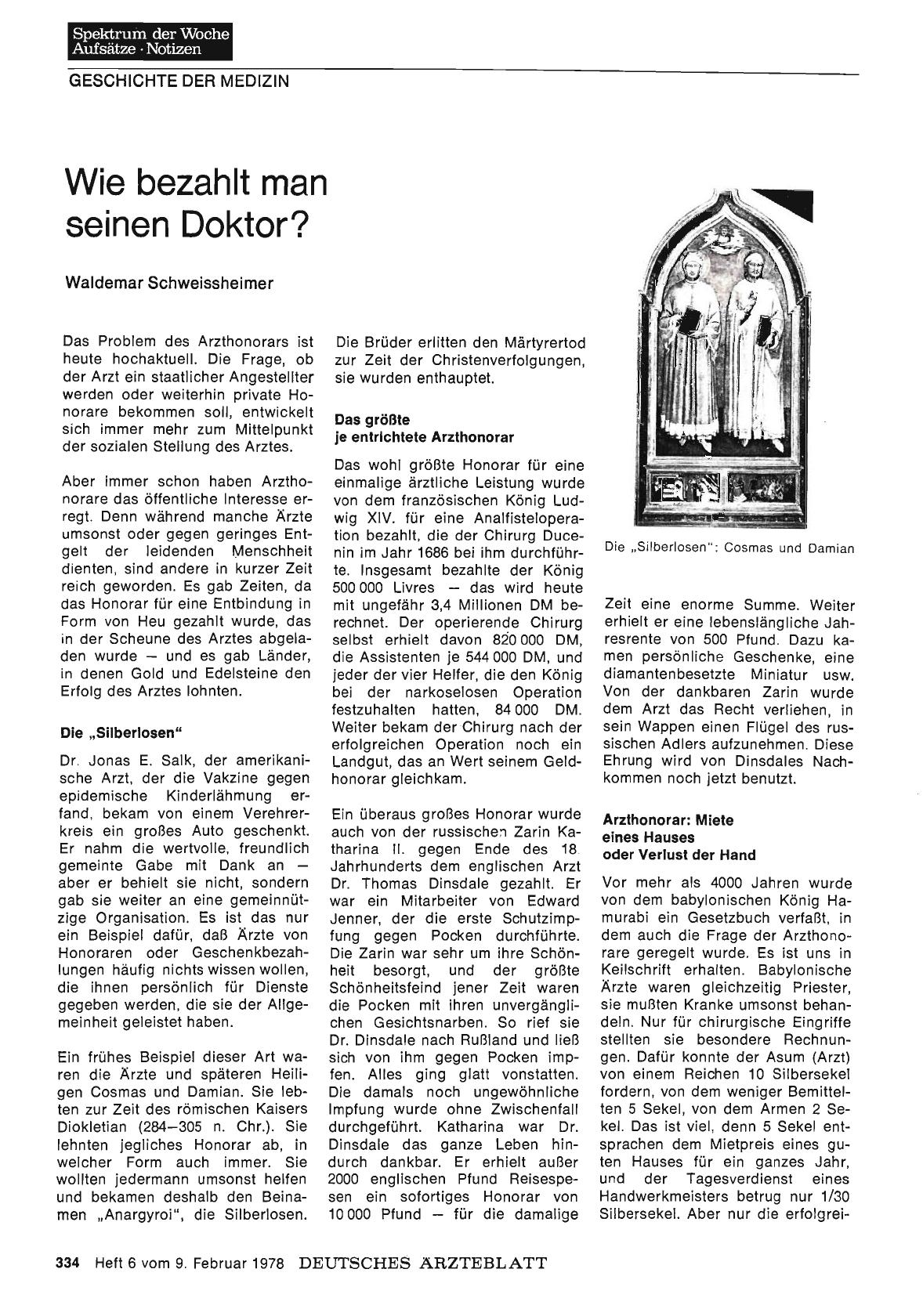 Vorschauseite 1: Wie bezahlt man seinen Doktor?