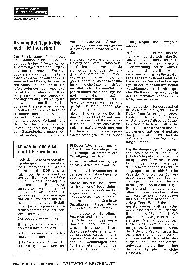 Vorschauseite 1: Atteste für Ausreise von DDR-Bewohnern