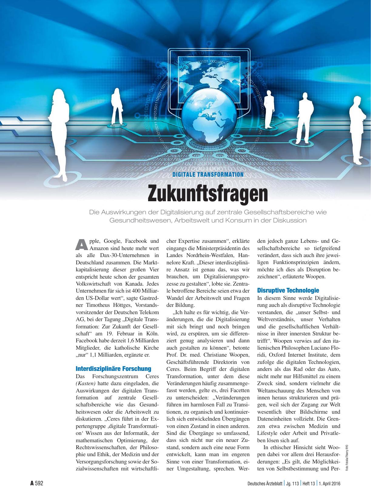 Vorschauseite 1: Digitale Transformation: Zukunftsfragen