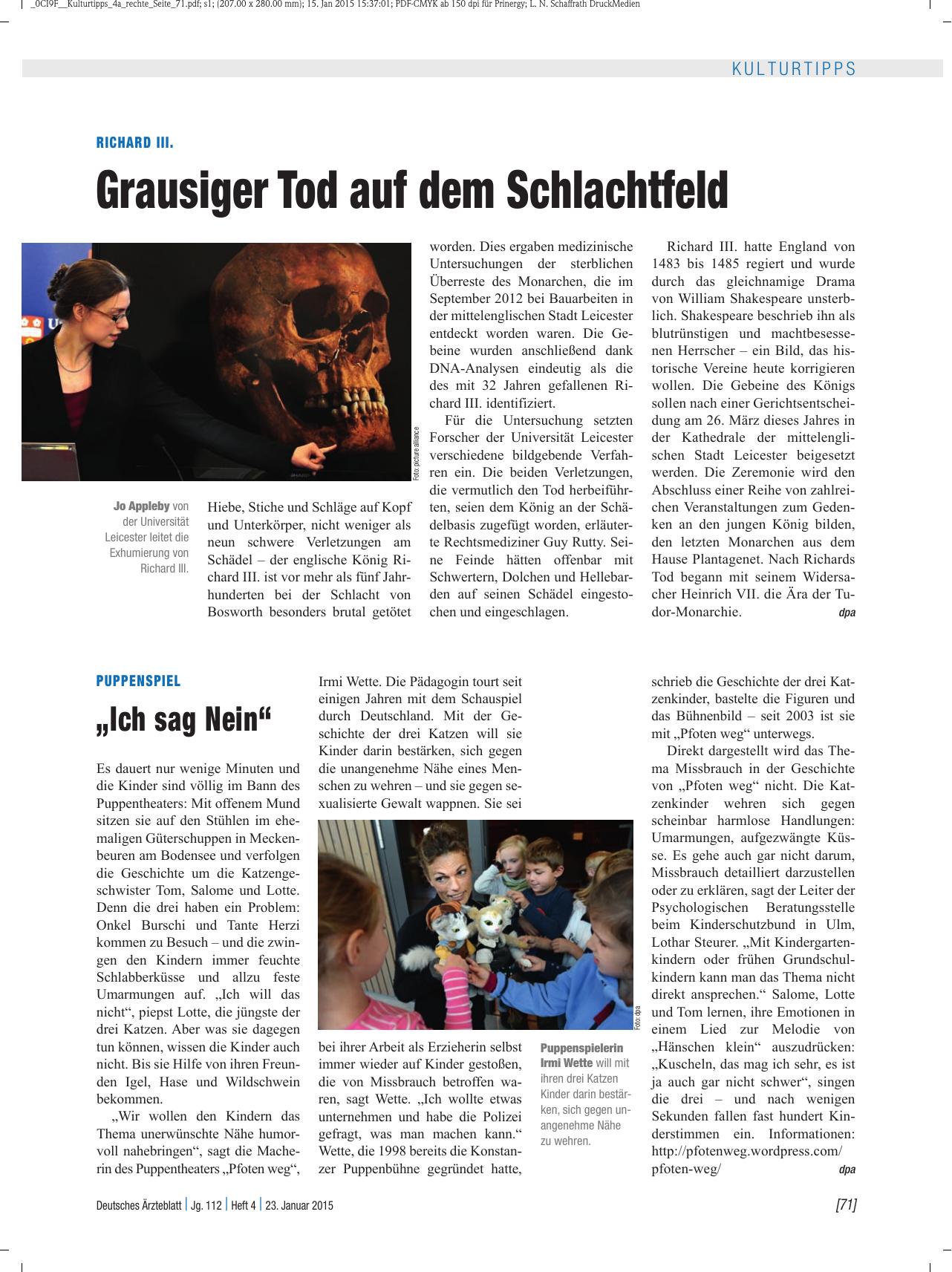 Vorschauseite 1: Richard III. : Grausiger Tod auf dem Schlachtfeld
