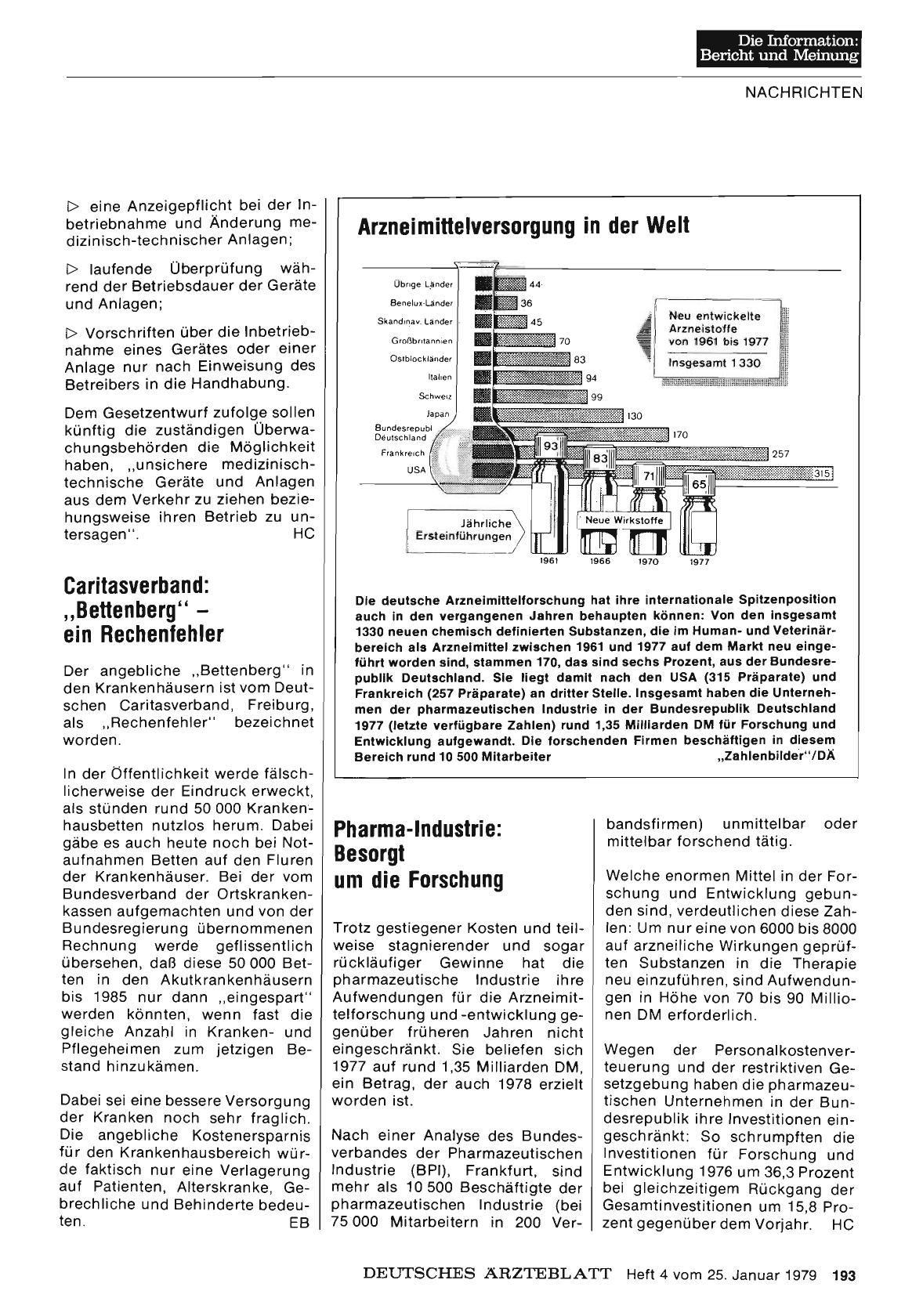 Vorschauseite 1: Pharma-lndustrie: Besorgt um die Forschung