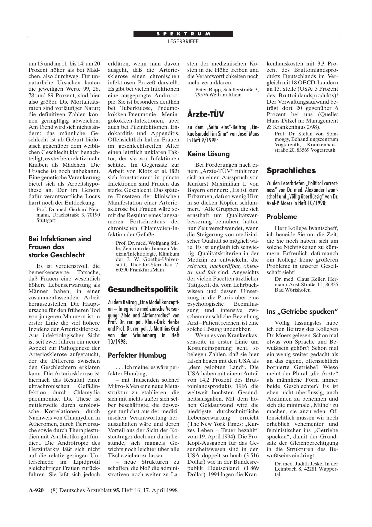 Vorschauseite 1: Ärzte-TÜV: Keine Lösung