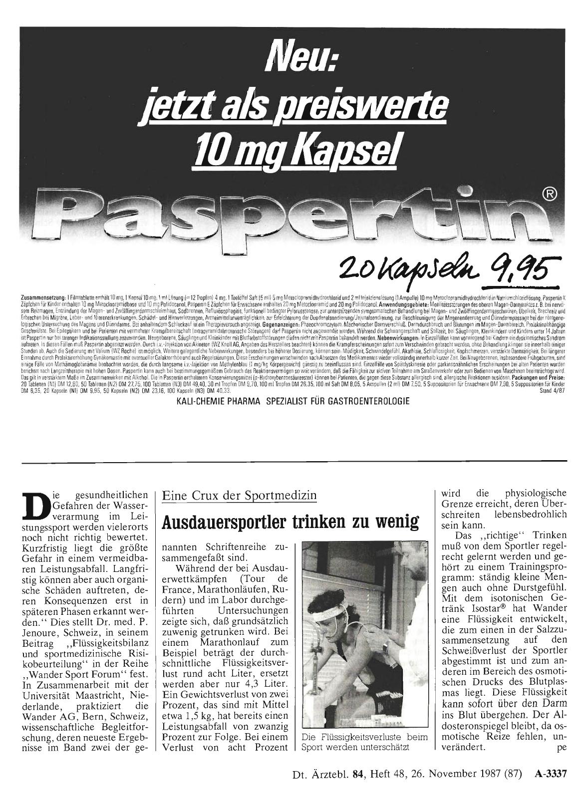 Vorschauseite 1: Eine Crux der Sportmedizin: Ausdauersportler trinken zu wenig