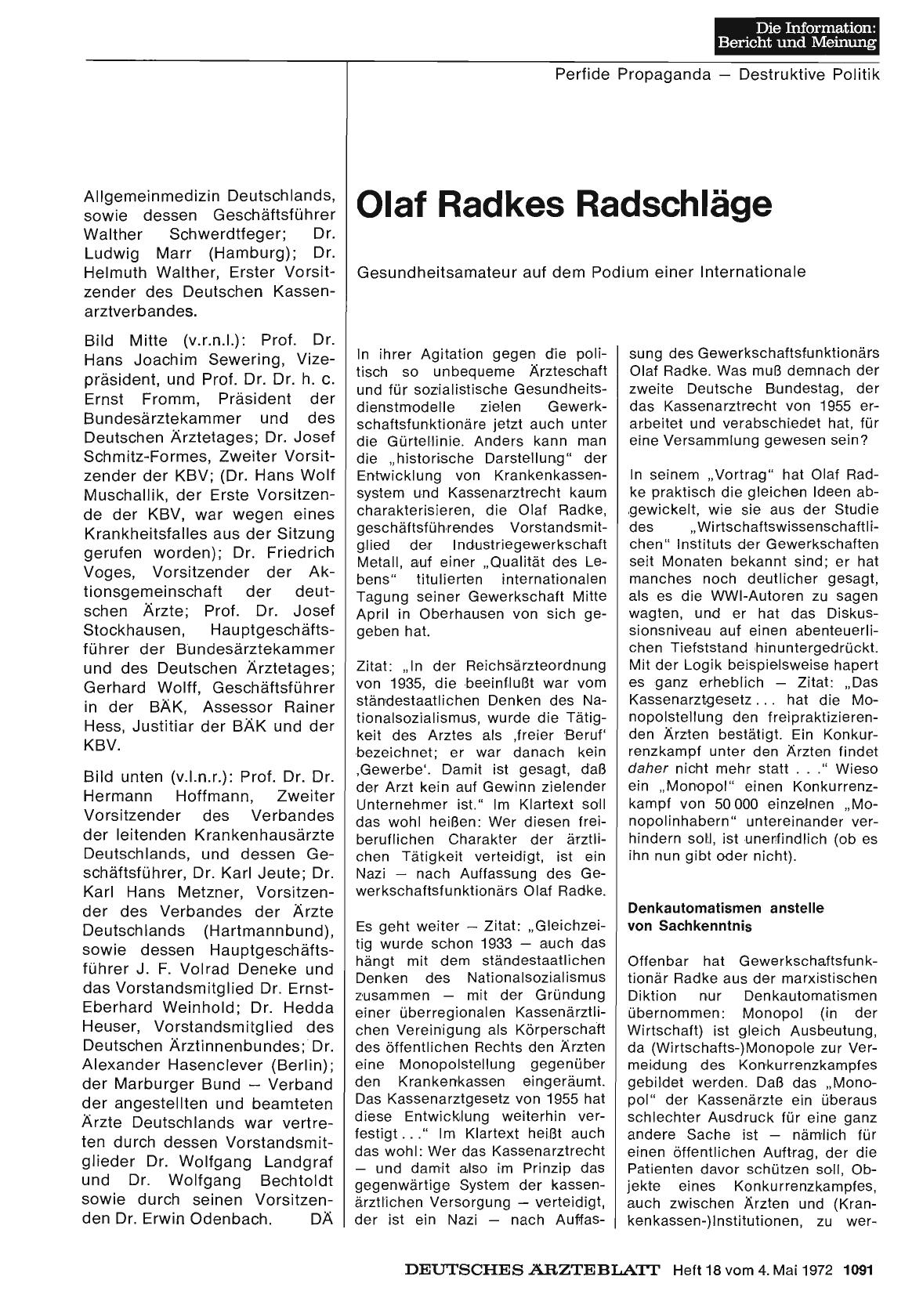 Vorschauseite 1: Olaf Radkes Radschläge: Gesundheitsamateur auf dem Podium einer Internationale