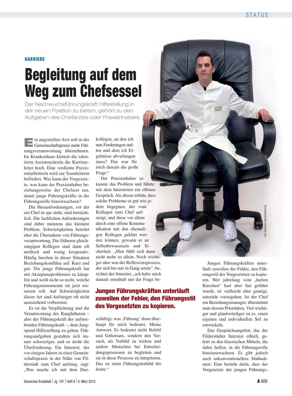 Vorschauseite 1: Karriere: Begleitung auf dem Weg zum Chefsessel