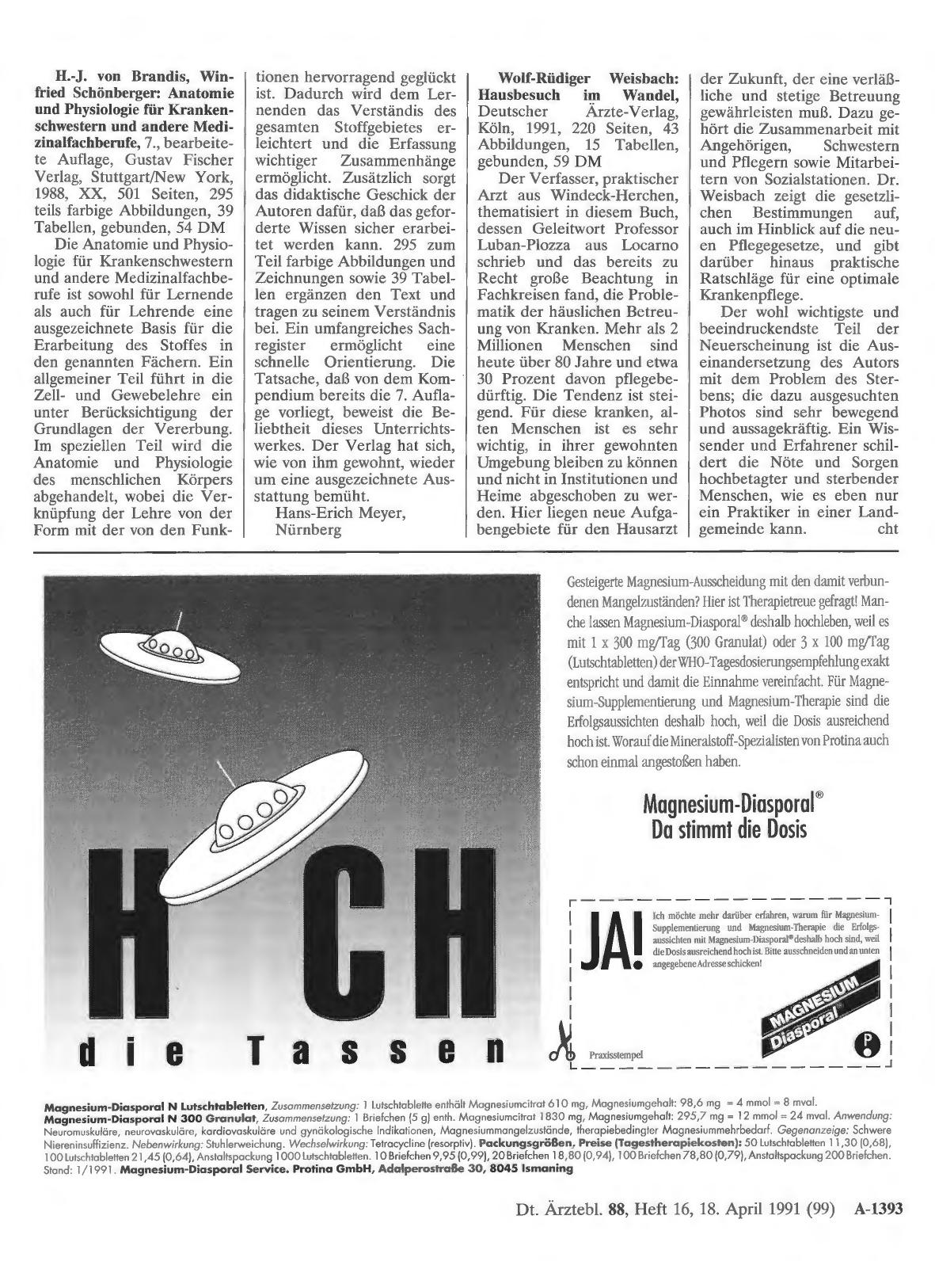 Vorschauseite 1: H. -J. von Brandis, Winfried Schönberger: Anatomie und Physiologie für Krankenschwestern und andere Medizinalfachberufe