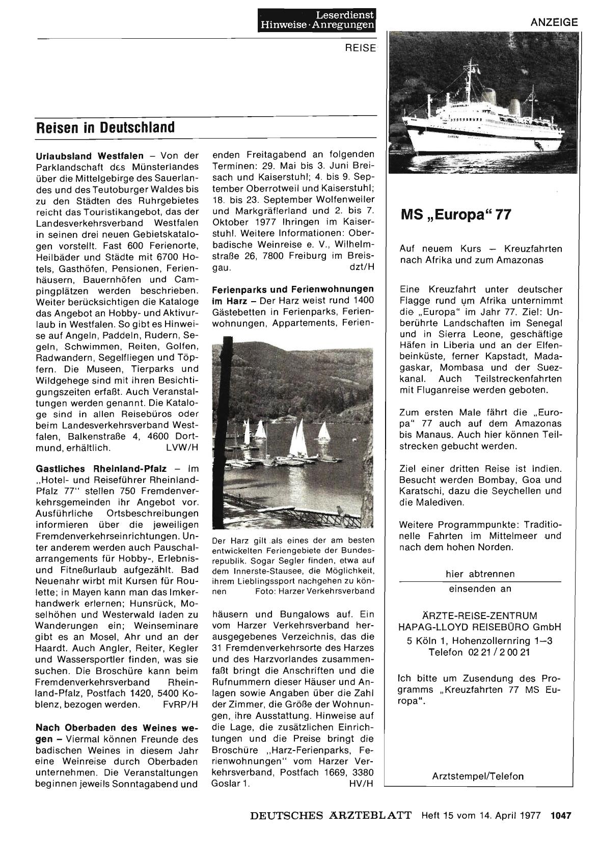 Vorschauseite 1: Reisen in Deutschland