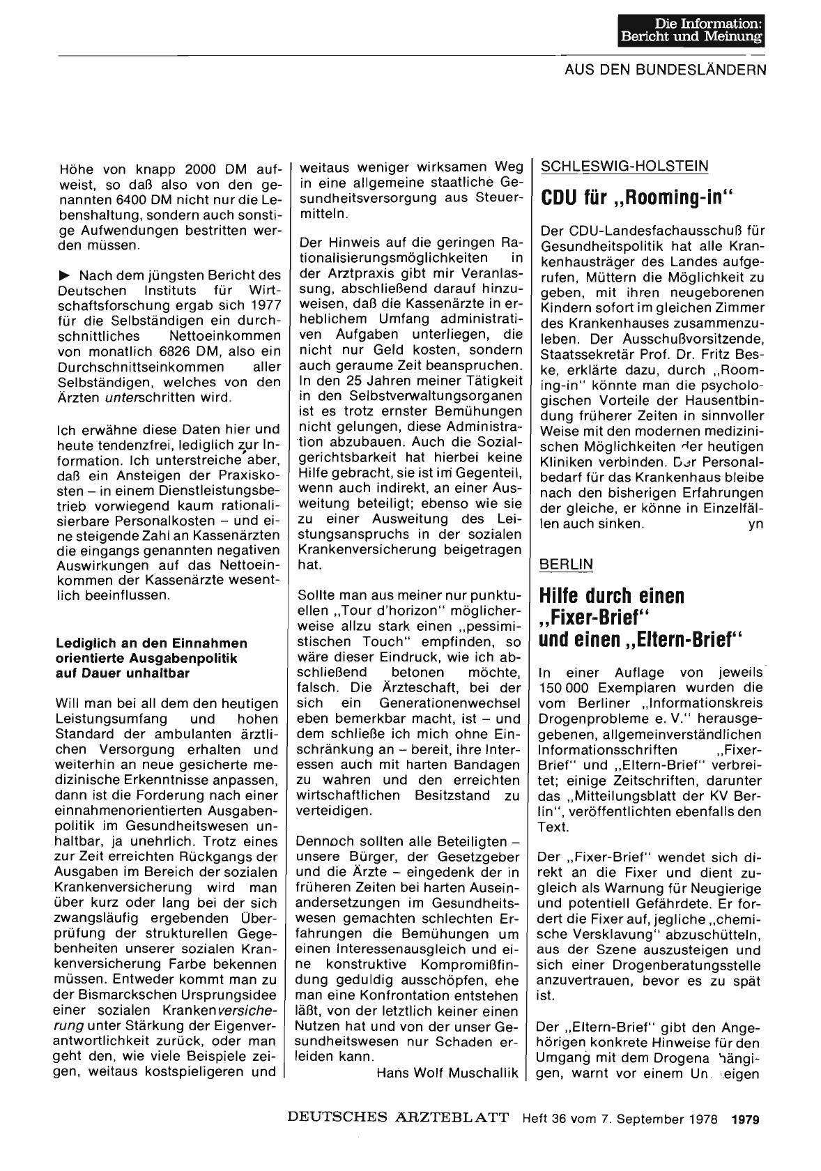 Vorschauseite 1: Schleswig-Holstein: CDU für „Rooming-in“