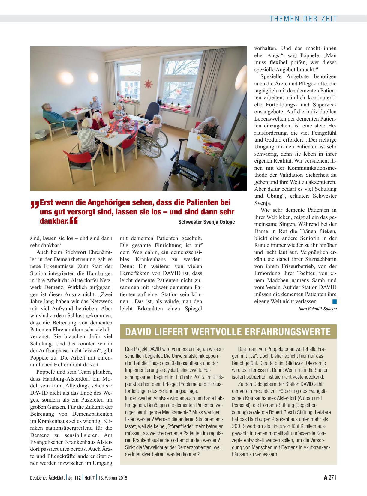 Vorschauseite 4: Versorgung von Demenzpatienten im Krankenhaus: Andere Wege gehen