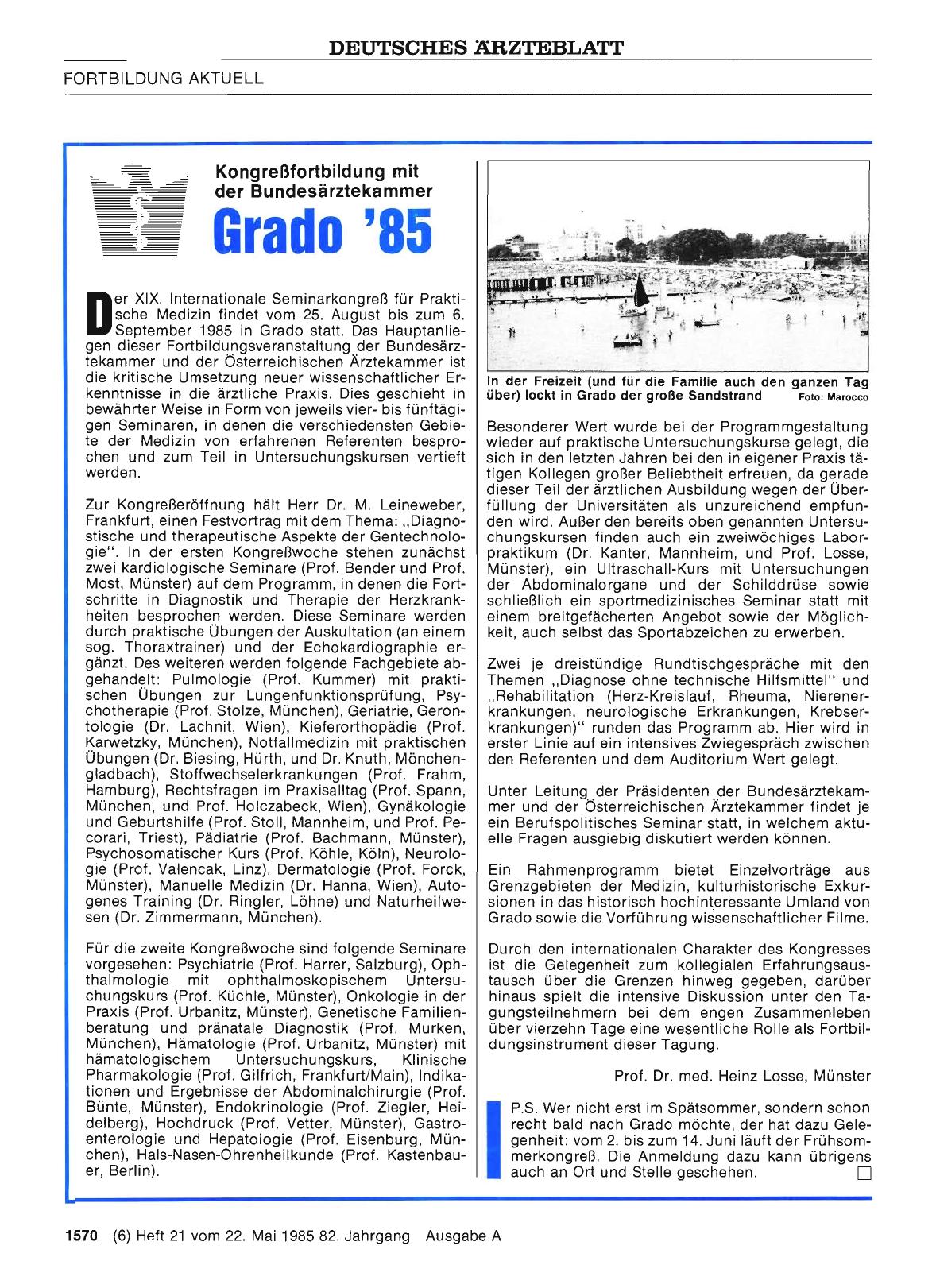 Vorschauseite 1: Grado '85