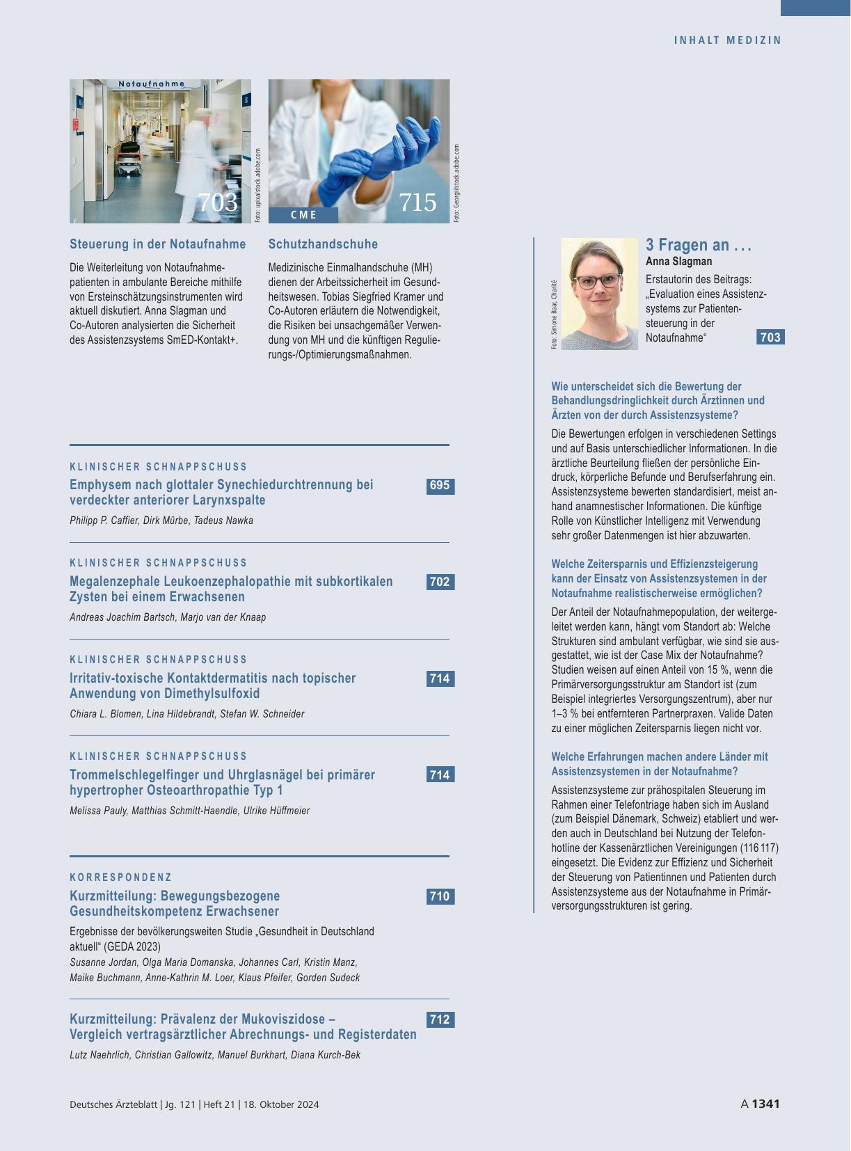 Vorschauseite 1: 3 Fragen an . . . Anna Schlagmann