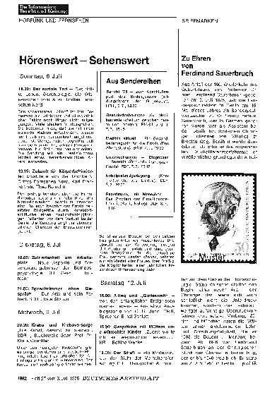 Vorschauseite 1: Hörenswert — Sehenswert