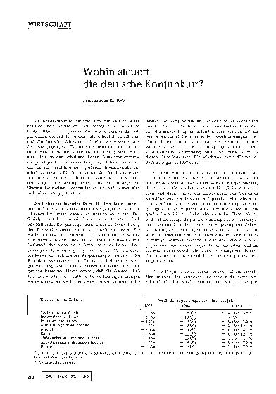 Vorschauseite 1: Wohin steuert die deutsche Konjunktur?