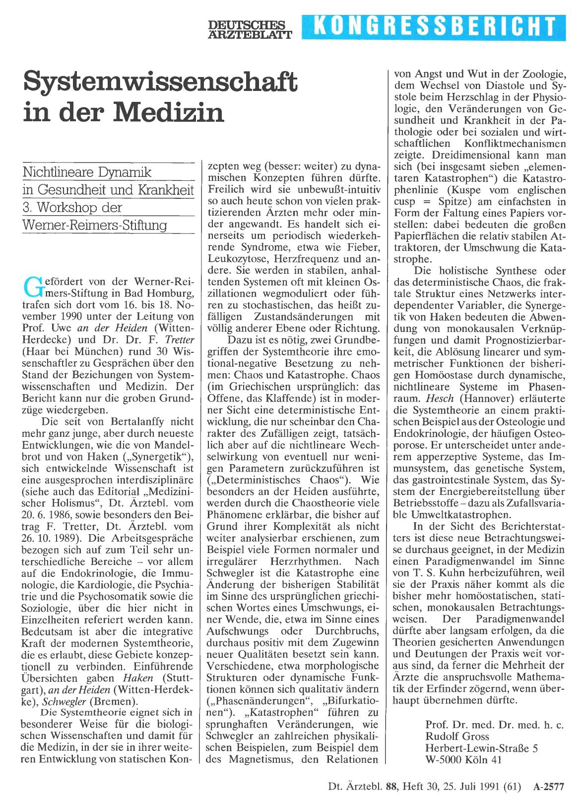 Vorschauseite 1: Systemwissenschaft in der Medizin