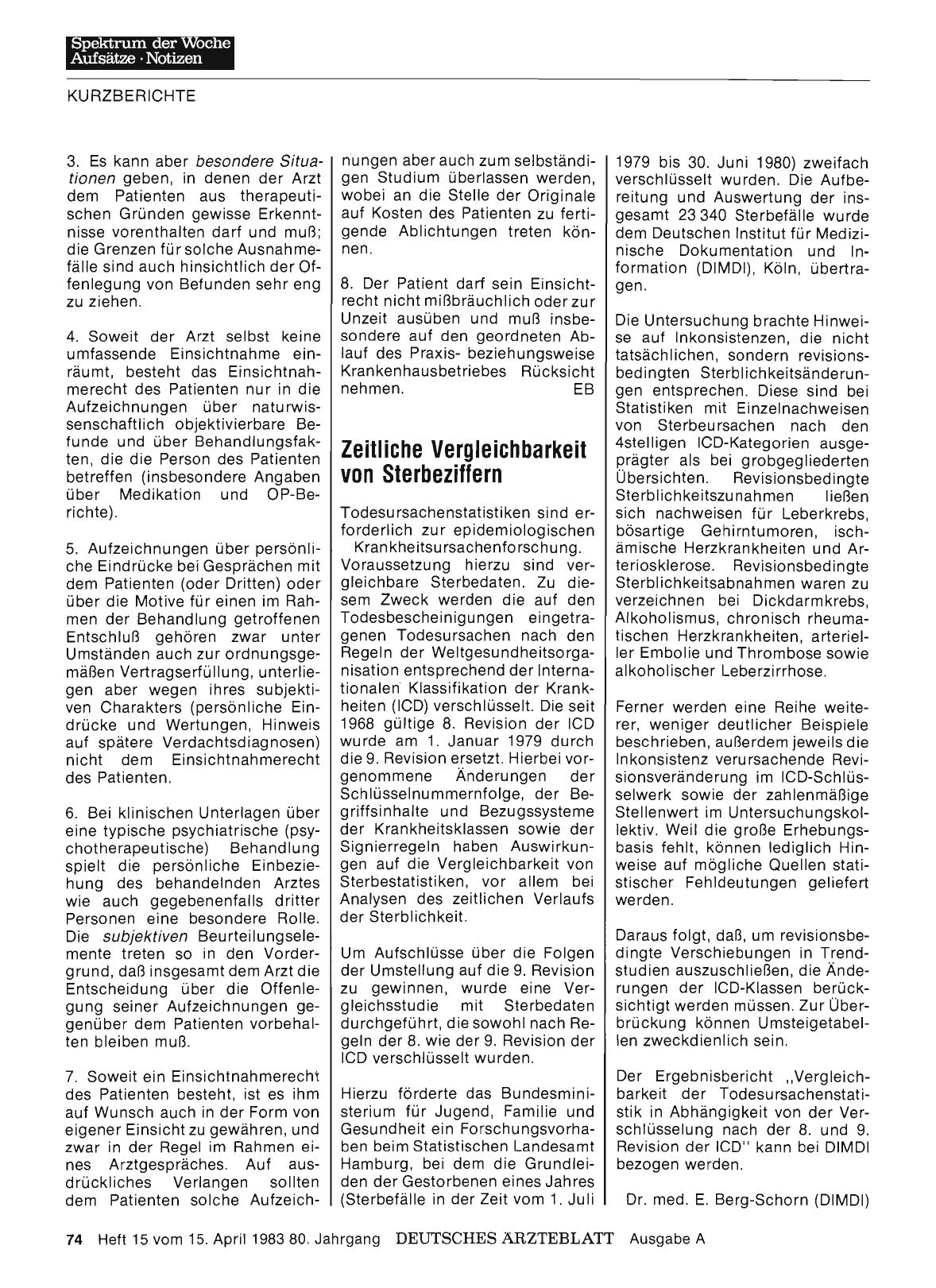 Vorschauseite 1: Zeitliche Vergleichbarkeit von Sterbeziffern