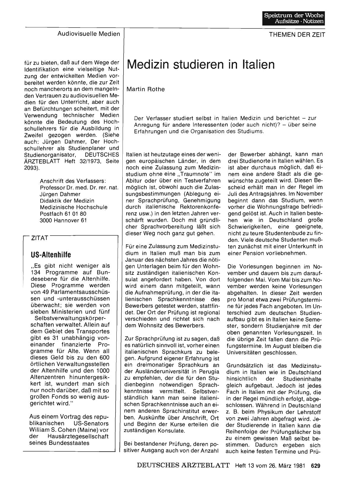 Vorschauseite 1: Medizin studieren in Italien