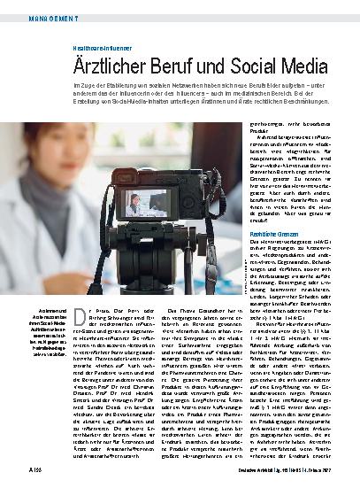 Vorschauseite 1: Healthcare-Influencer: Ärztlicher Beruf und Social Media