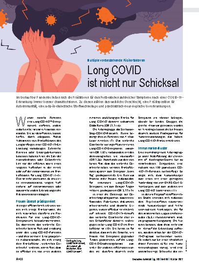Vorschauseite 1: Multiple vorbestehende Risikofaktoren: Long COVID ist nicht nur Schicksal