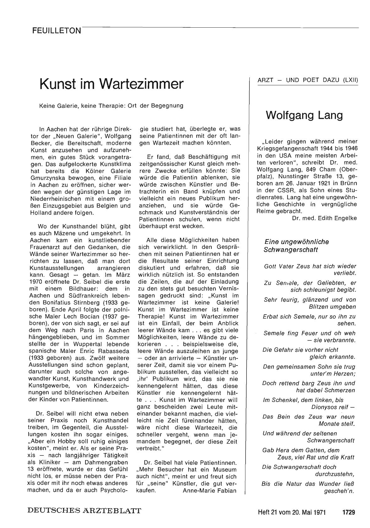 Vorschauseite 1: Kunst im Wartezimmer