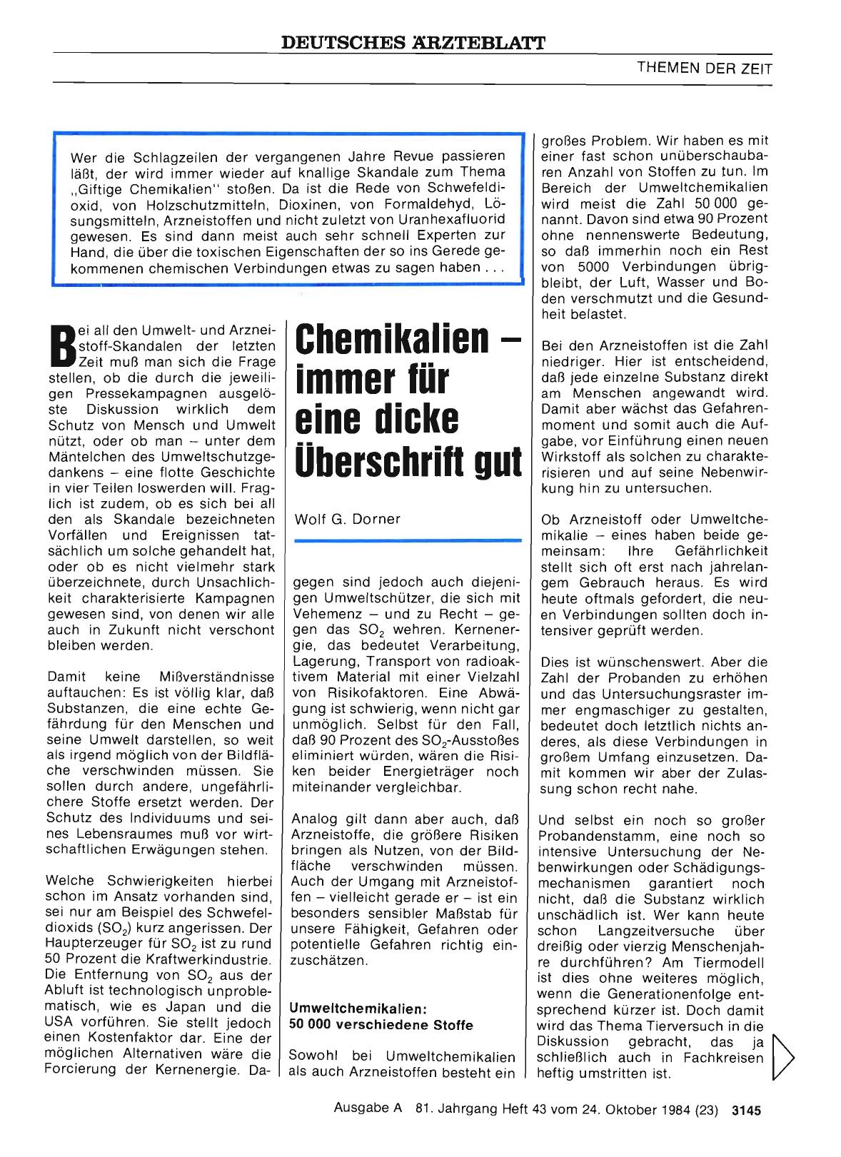 Vorschauseite 1: Chemikalien immer für eine dicke Überschrift gut