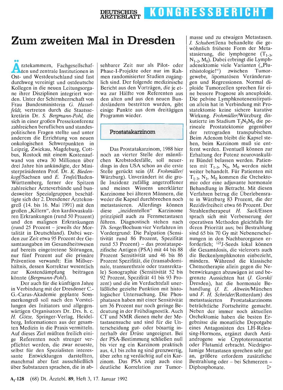 Vorschauseite 1: Zum zweiten Mal in Dresden: