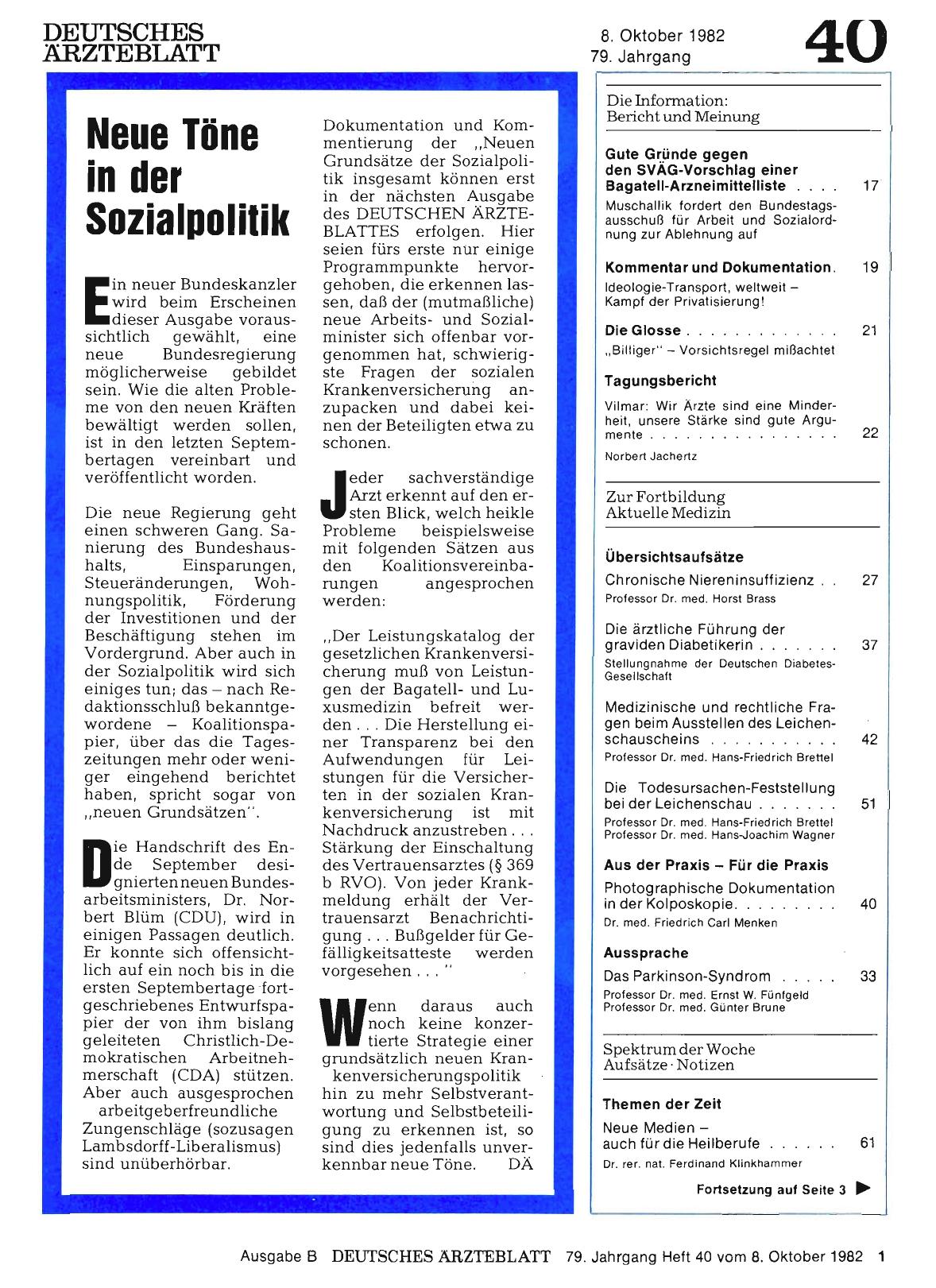 Vorschauseite 1: Neue Töne in der Sozialpolitik