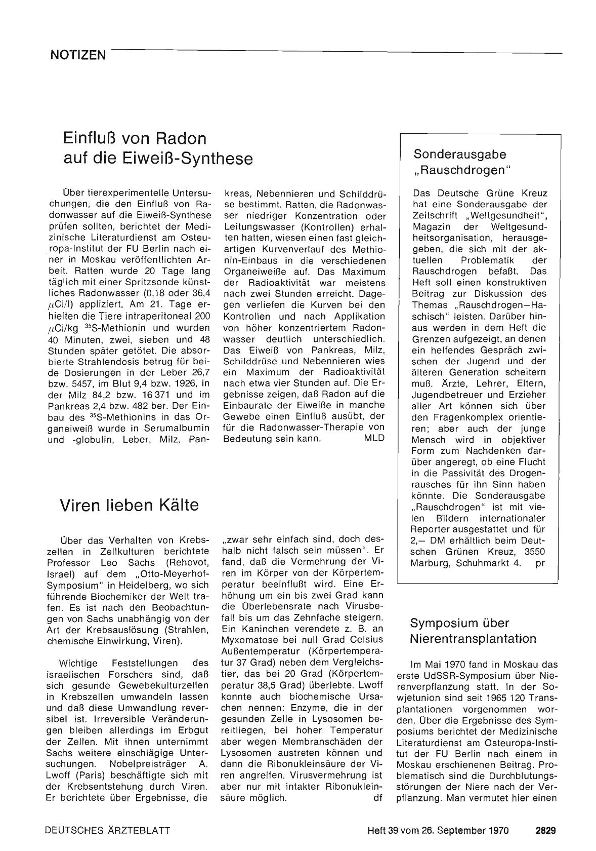 Vorschauseite 1: Einfluß von Radon auf die Eiweiß-Synthese